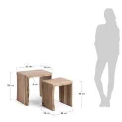 Hot Kave Home Bijzettafel (Set Van 2) Zuleika