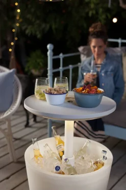 Keter Bijzettafel Illuminated Coolbar (Verlicht O50/57 Cm)