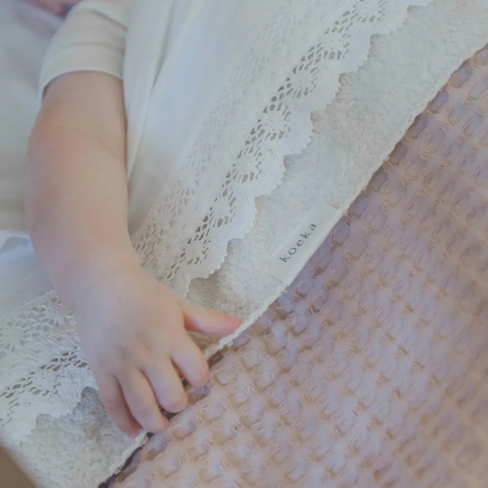 Sale Koeka Crochet Baby Ledikantlaken 110X140Cm Milky