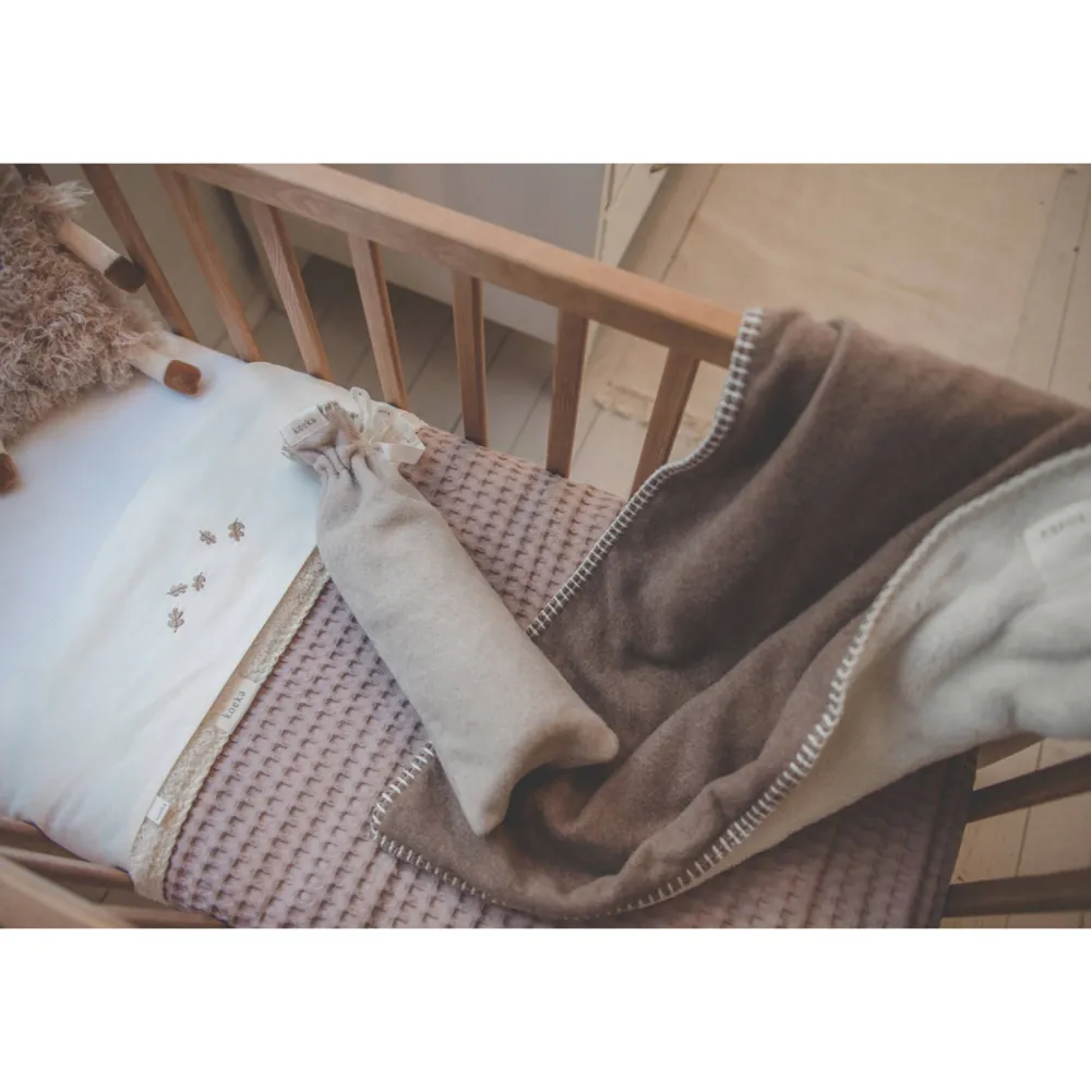 Koeka Falling Leaves Baby Ledikantlaken 110X140 Cm Wit