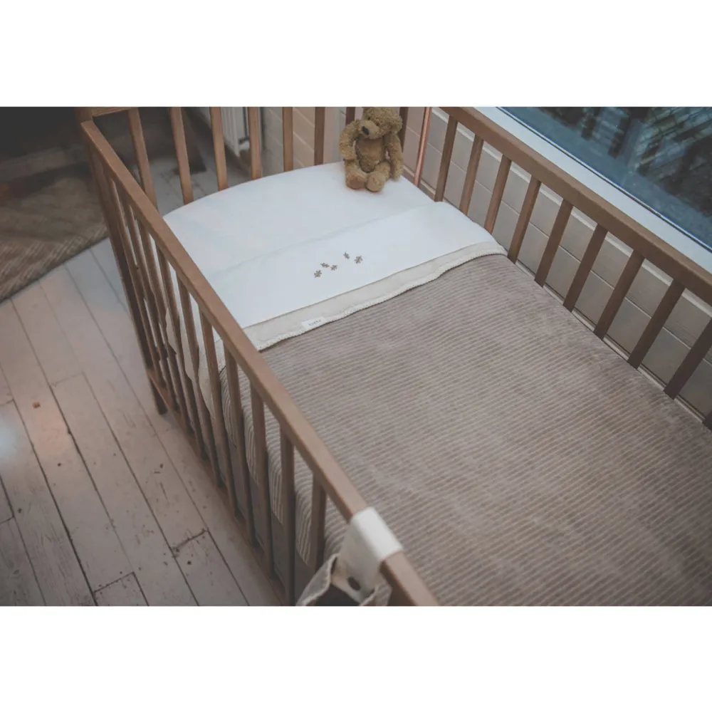 Koeka Falling Leaves Baby Ledikantlaken 110X140 Cm Wit