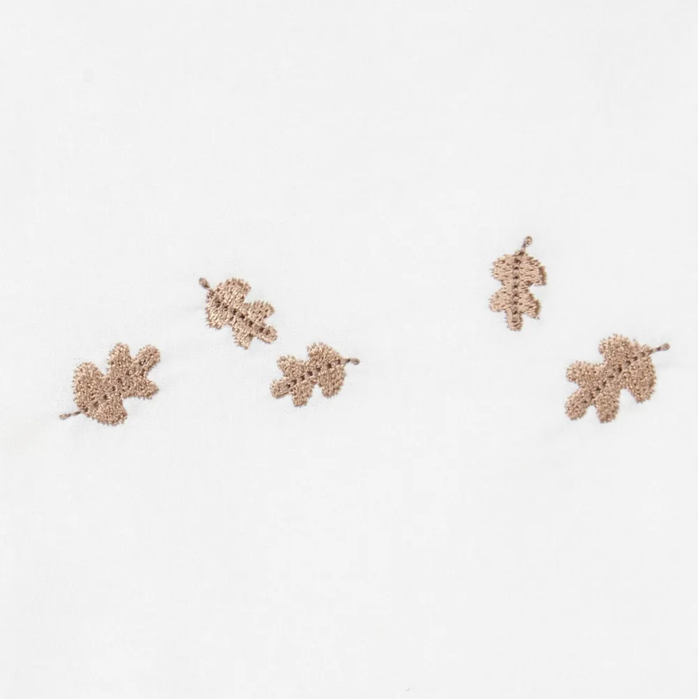 Koeka Falling Leaves Baby Ledikantlaken 110X140 Cm Wit