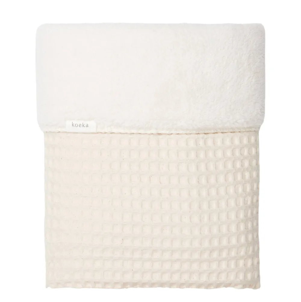Hot Koeka Oslo Plaid Wafel/Teddy 140X200 Cm Natural/Pebble (140X200 Cm)