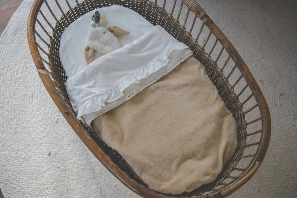 Outlet Koeka Ruffle Baby Wieglaken 80X100 Cm Warm White