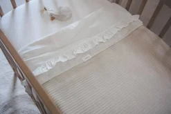 Outlet Koeka Ruffle Baby Wieglaken 80X100 Cm Warm White