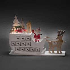 Outlet Konstsmide Adventskalender Met Arreslee (Op Batterij Met Timer) (45X31,6 Cm) (3 Led)