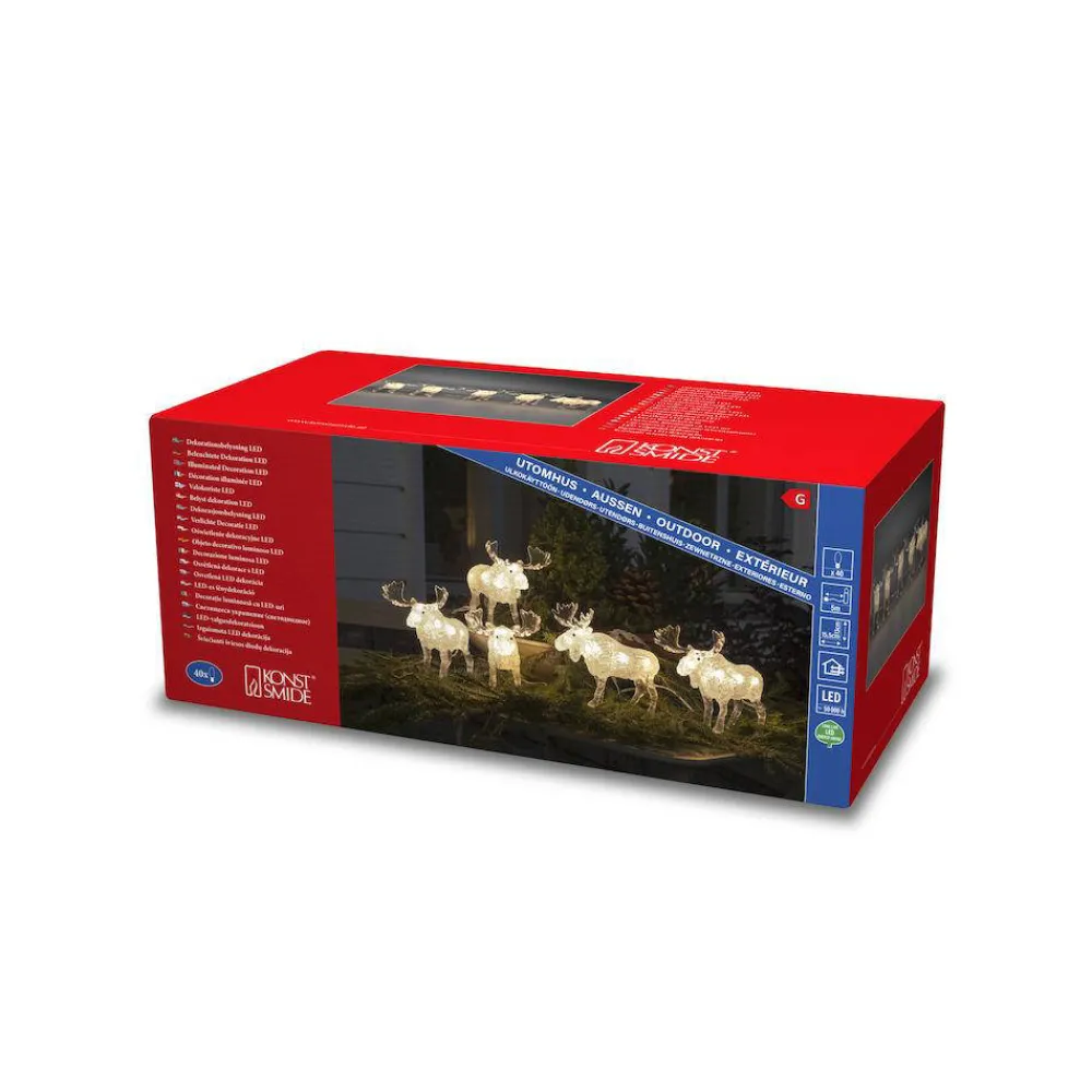 Hot Konstsmide Kerstlichtsnoer Eland (400 Cm) (5 Elanden) (40 Led)