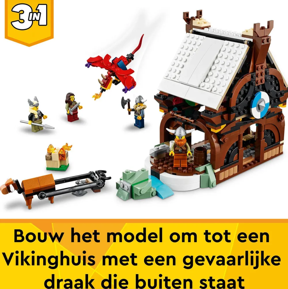LEGO Creator Vikingschip En De Midgaardslang 31132