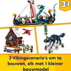 LEGO Creator Vikingschip En De Midgaardslang 31132