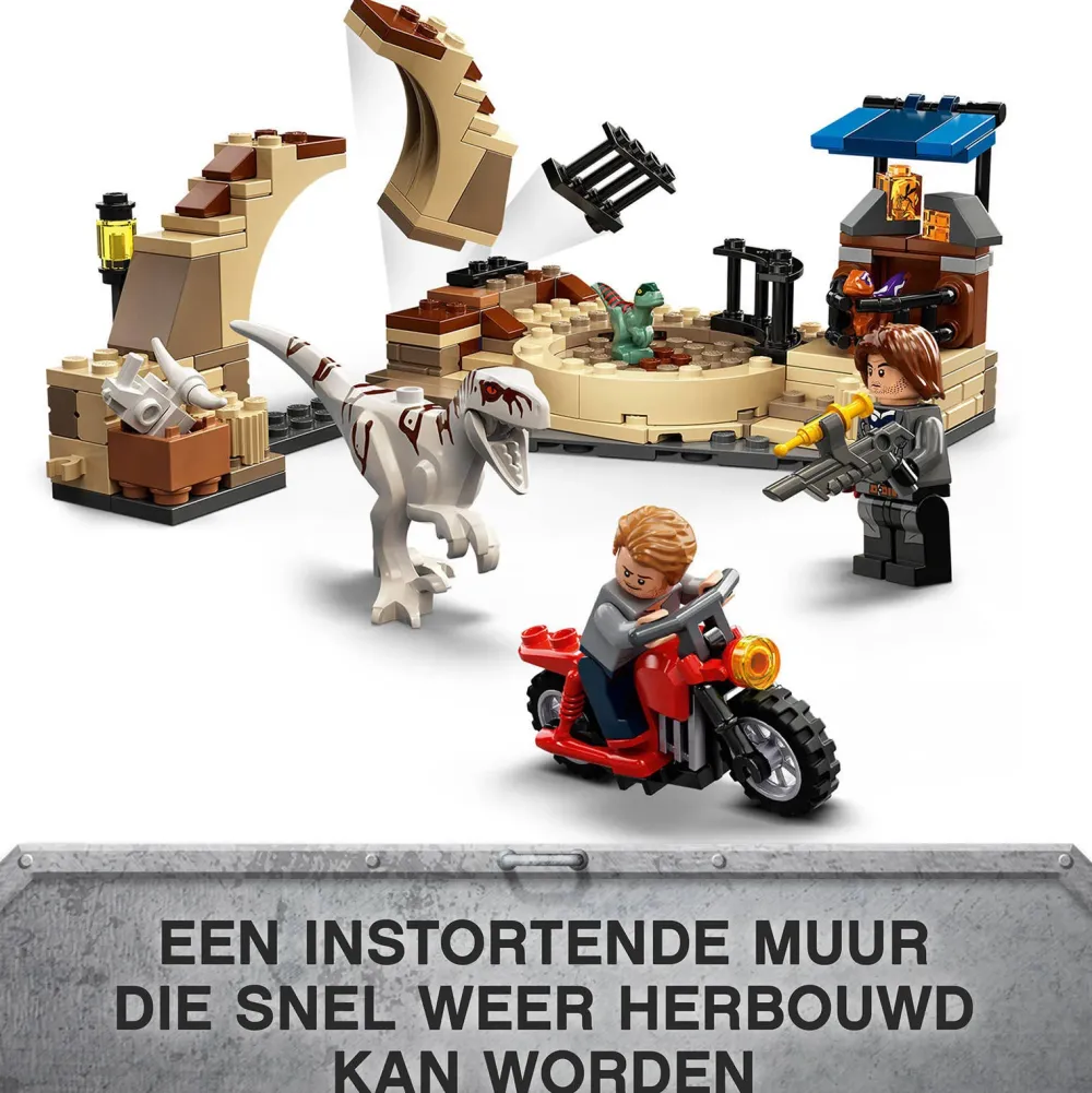 LEGO Jurassic World Atrociraptor Dinosaurus Motorachtervolging 76945