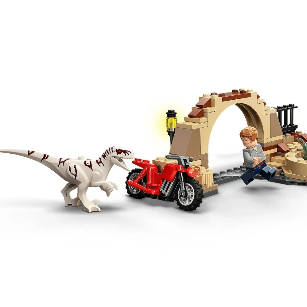 LEGO Jurassic World Atrociraptor Dinosaurus Motorachtervolging 76945