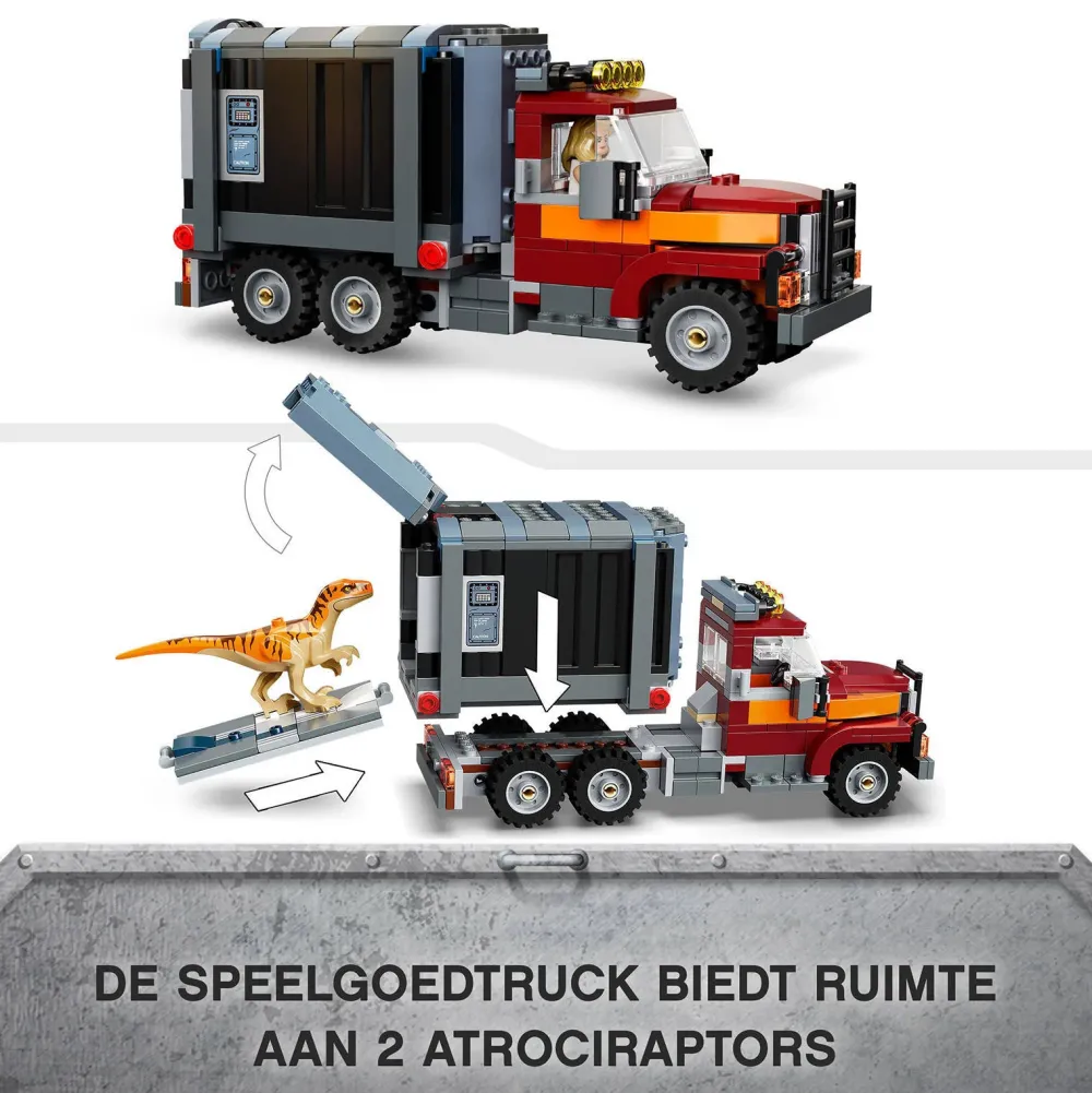 LEGO Jurassic World T. Rex & Atrociraptor Dinosaurus Ontsnapping 76948