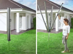 Clearance Leifheit Droogmolen Linomatic Plus 600 Incl. Bodemhuls - 60 M