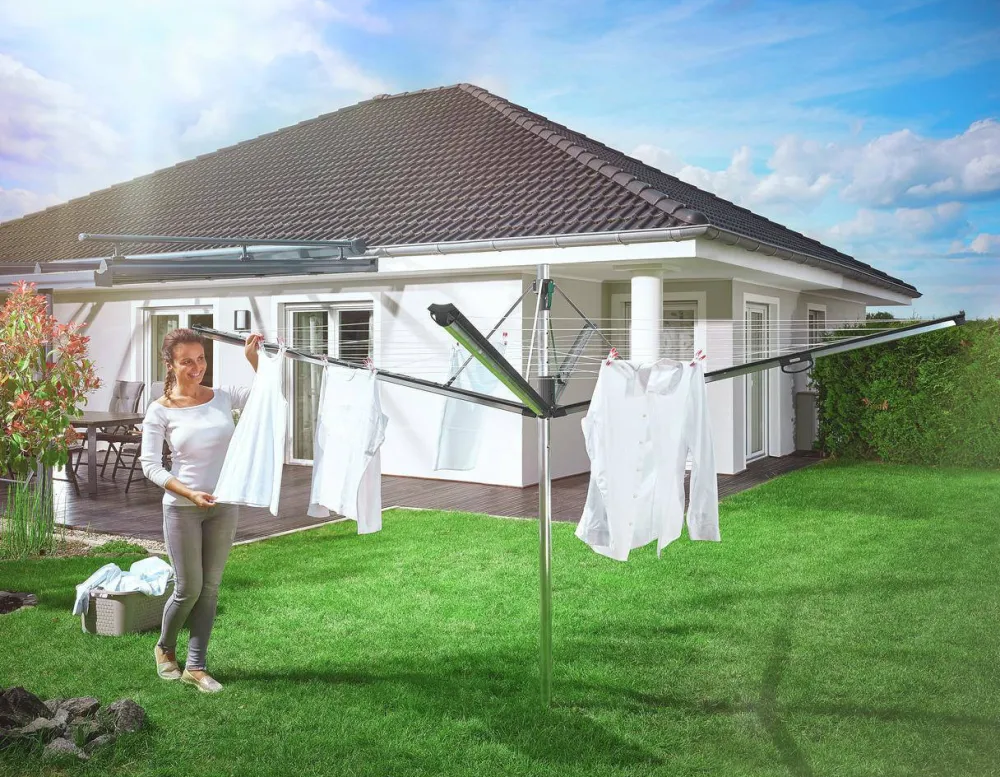 Clearance Leifheit Droogmolen Linomatic Plus 600 Incl. Bodemhuls - 60 M