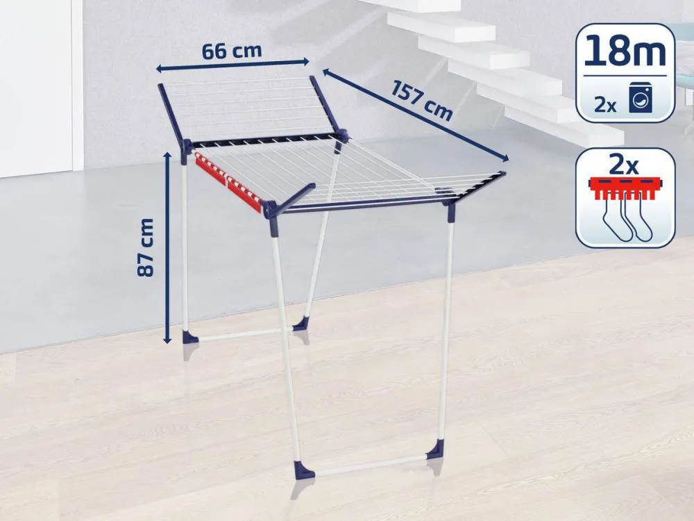 Outlet Leifheit Droogrek Pegasus 180 Solid - 18 M Drooglengte