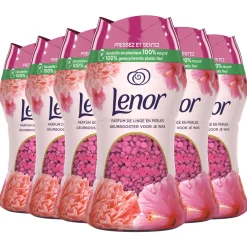 Hot Lenor In-Wash Pioenroos En Hibiscus Geurparels - 6 X 140 Gram