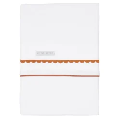 New Little Dutch Baby Ledikantlaken 110X140 Cm Pure Rust Rounded Geborduurd