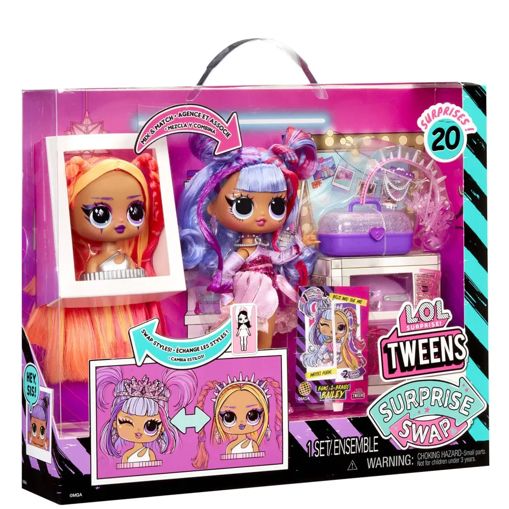 L.O.L. Surprise! Tweens Surprise Swap Modepop Buns-2-Braids Bailey
