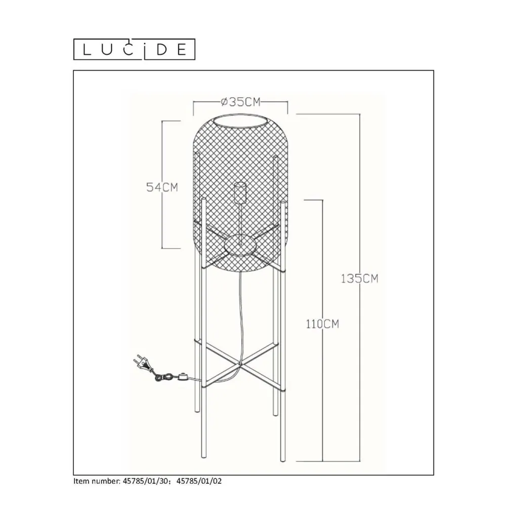 Outlet Lucide Vloerlamp Mesh
