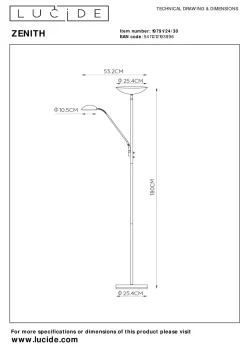 Hot Lucide Vloerlamp Zenith