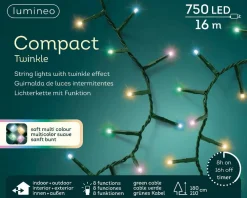 Clearance Lumineo Verlichtingssnoer Met Twinkel Multi Color (750 Led)