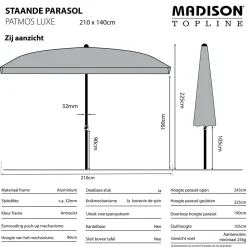 Madison Parasol Patmos (210X140 Cm)