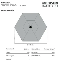 Madison Parasol Tenerife (300X300 Cm)