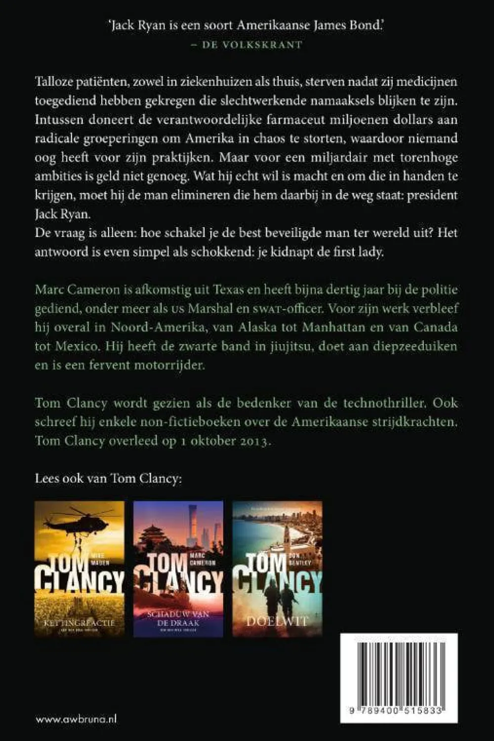 wehkamp Marc Cameron Jack Ryan: Tom Clancy Commandocentrum