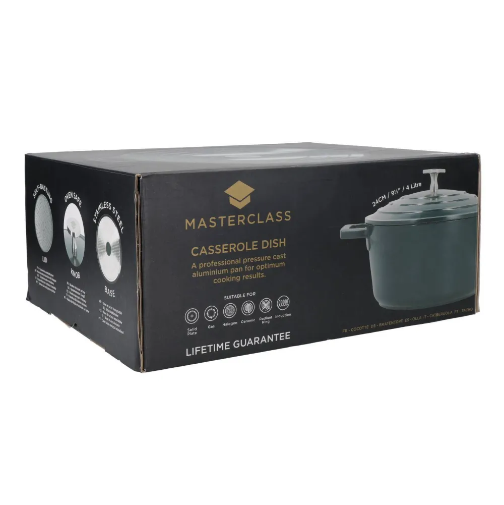 Outlet MasterClass Gietaluminium Braadpan (O24 Cm) (4L) (Lichtgewicht)
