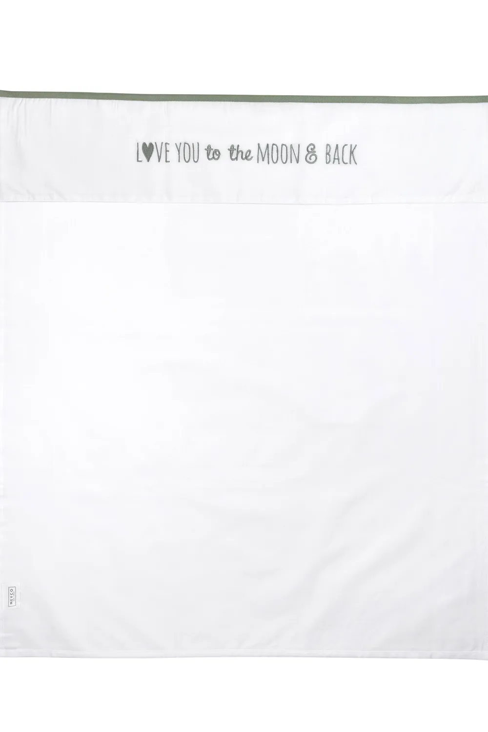 New Meyco Baby Ledikantlaken Love You To The Moon & Back 100X150 Cm Forest Green