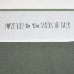 New Meyco Baby Ledikantlaken Love You To The Moon & Back 100X150 Cm Forest Green