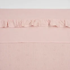 Clearance Meyco Baby Ledikantlaken Ruffle 100X150 Soft Pink