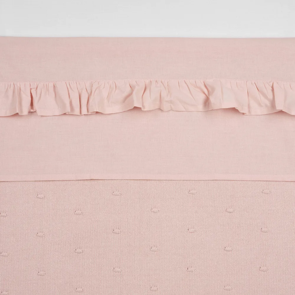 Clearance Meyco Baby Ledikantlaken Ruffle 100X150 Soft Pink