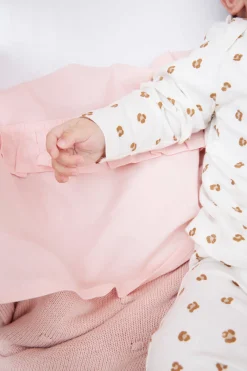 Clearance Meyco Baby Ledikantlaken Ruffle 100X150 Soft Pink