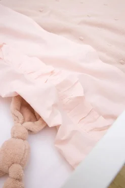 Clearance Meyco Baby Ledikantlaken Ruffle 100X150 Soft Pink