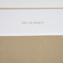 Meyco Baby Ledikantlaken Ssst...Ik Slaap!! 100X150 Sand