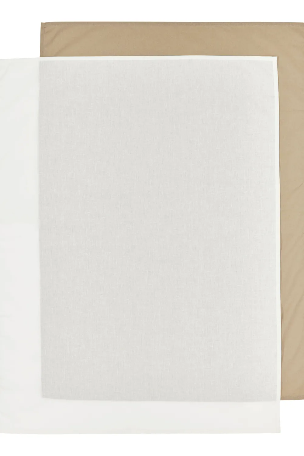 Online Meyco Baby Ledikantlaken - Set Van 2 100X150 Cm Uni Offwhite/Uni Taupe