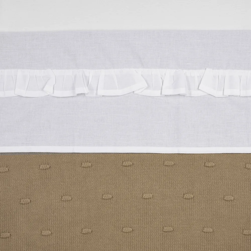 New Meyco Baby Wieglaken Ruffle 75X100 White