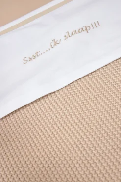 Best Meyco Baby Wieglaken Ssst...Ik Slaap!! 75X100 Sand