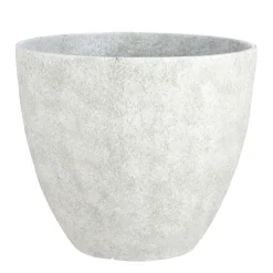 Mica Decorations Bravo Bloempot Rond Lichtgrijs Slate - (H40Xo45 Cm)