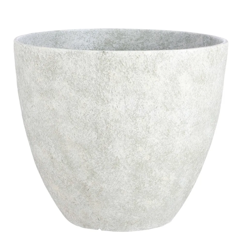 Mica Decorations Bravo Bloempot Rond Lichtgrijs Slate - (H40Xo45 Cm)