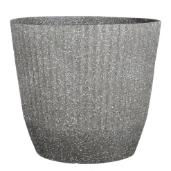 Mica Decorations Rio Bloempot Rond Grijs Terrazzo - (H40,5Xo45 Cm)