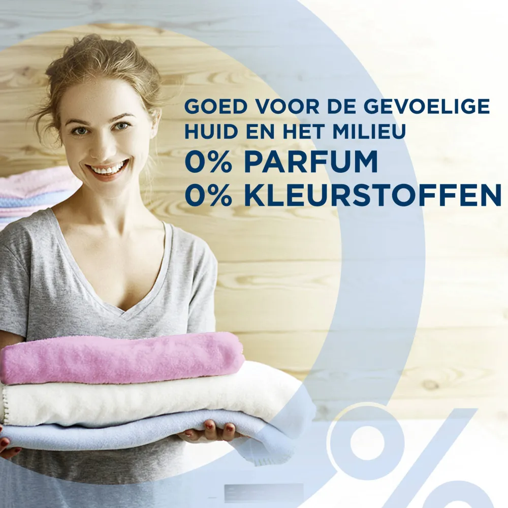 Outlet Neutral Parfumvrij Kleur Waspoeder - 4 X 18 Wasbeurten - Voordeelverpakking - 72 Wasbeurten