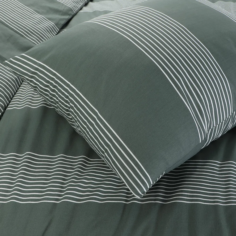 Clearance NOUS Living Katoenen Dekbedovertrek 2 Persoons Wide Stripe (200X220 Cm)