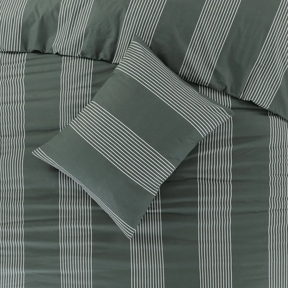 Clearance NOUS Living Katoenen Dekbedovertrek 2 Persoons Wide Stripe (200X220 Cm)