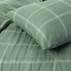 Discount NOUS Living Katoenen Dekbedovertrek 2 Persoons Line Check (200X220 Cm)