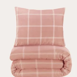 Best NOUS Living Katoenen Dekbedovertrek 1 Persoons Line Check (140X220 Cm)