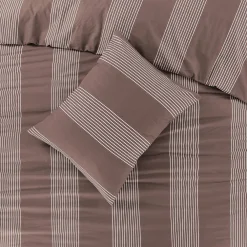 NOUS Living Katoenen Dekbedovertrek 2 Persoons Wide Stripe (200X220 Cm)