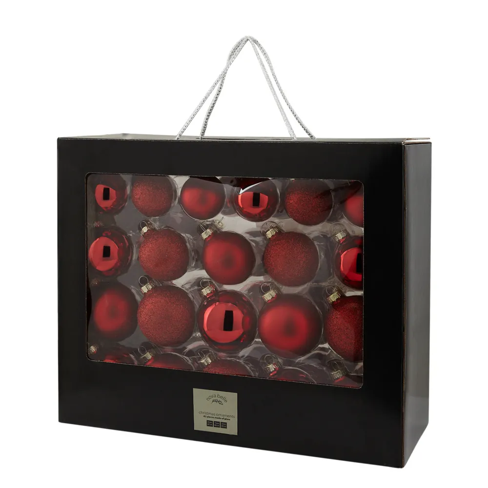 New Nova Belle Kerstbal (Set Van 42) (O6 Cm)