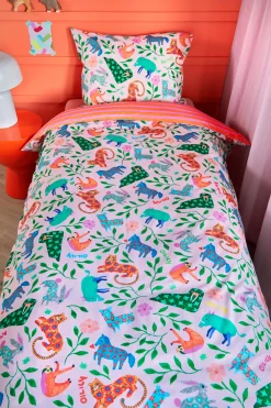 Clearance Oilily Katoenen Dekbedovertrek Peuter Happy Zoo (120X150 Cm)